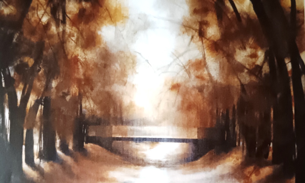 Ивана Бјелица, „Врњачки мост“, уље на платну