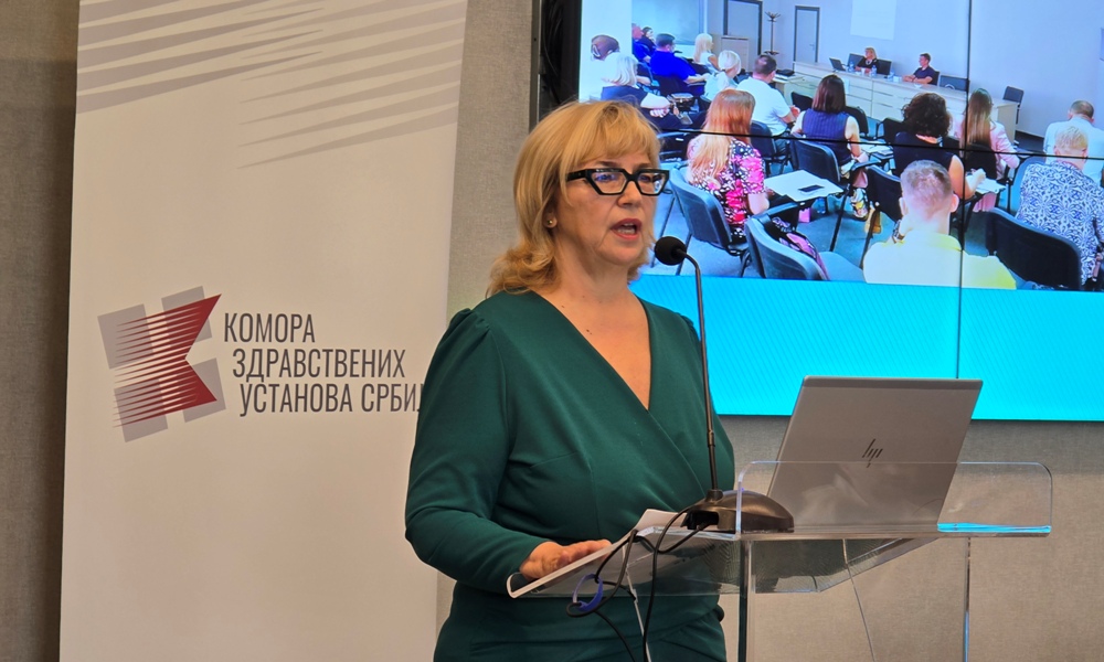 Обраћање вд директорке Коморе здравствених установа Србије, Снежане Рашић-Ђорђевић