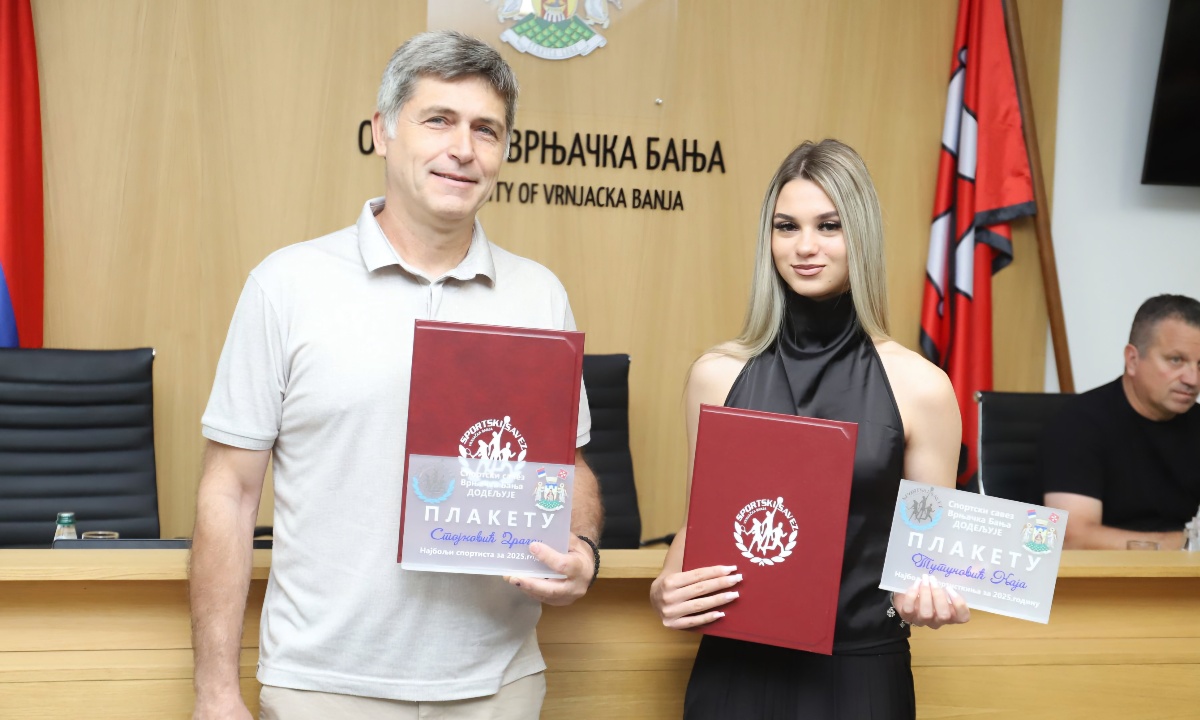 Спој искуства и младости – Драган Стојковић и Каја Тутуновић проглашени су за најуспешније спортисте Врњачке Бање у 2025. години