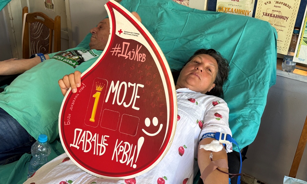 Барбара Трајковић из Београда, први пут давалац крви